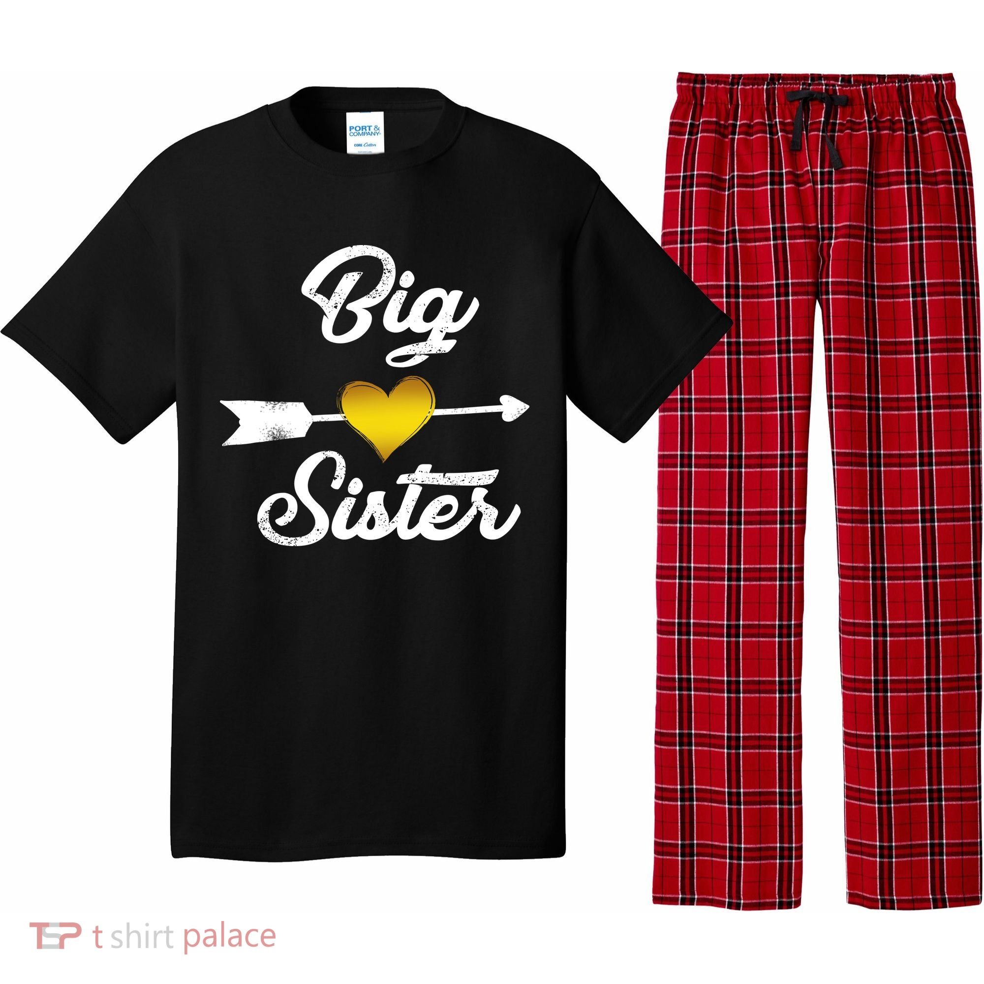 Big Sister Golden Arrow Heart Pajama Set