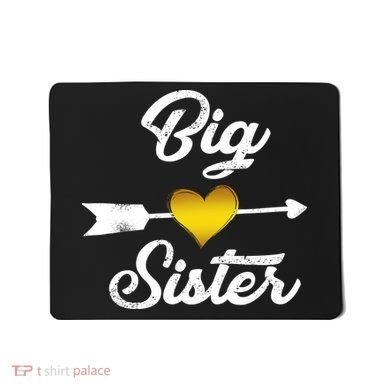 Big Sister Golden Arrow Heart Mousepad