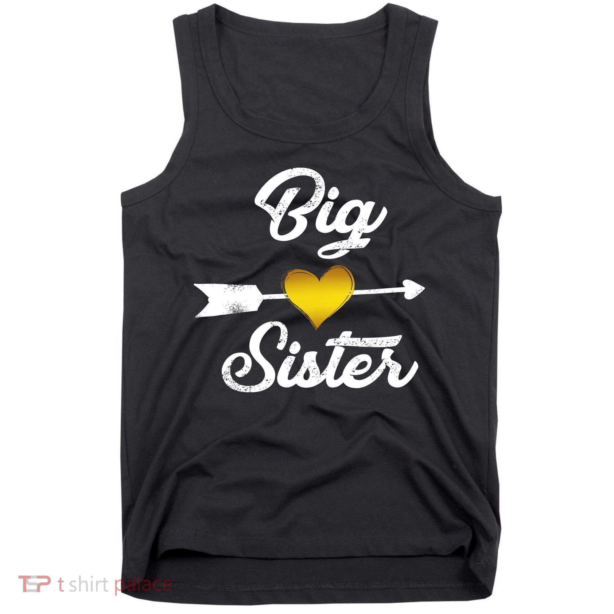 Big Sister Golden Arrow Heart Tank Top