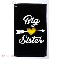 Big Sister Golden Arrow Heart Golf Towel thumb 0