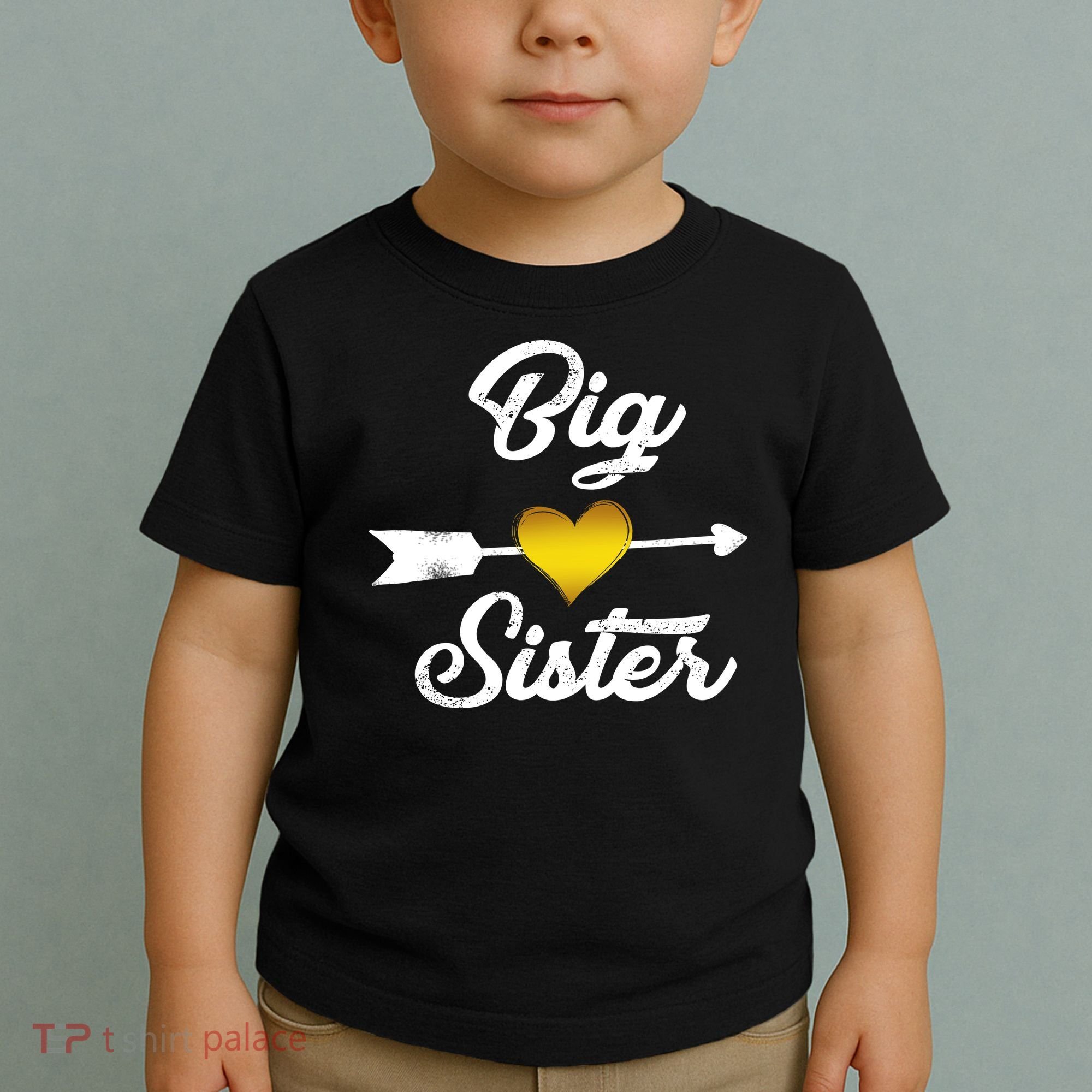 Big Sister Golden Arrow Heart Toddler T-Shirt