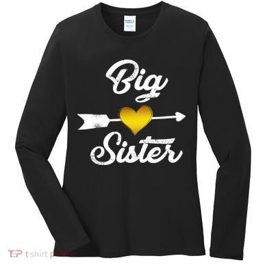 Big Sister Golden Arrow Heart Women's Long Sleeve Shirt