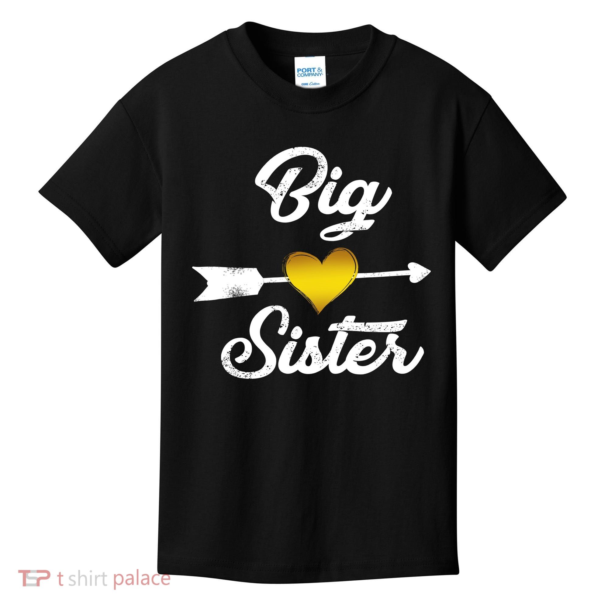 Big Sister Golden Arrow Heart Kids T-Shirt
