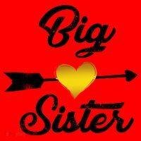 Big Sister Golden Arrow Heart Santa Hat thumb 1
