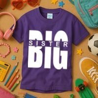 Big Sister Logo Kids T-Shirt thumb 3