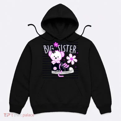 Big Sister Teddy Bear Hoodie