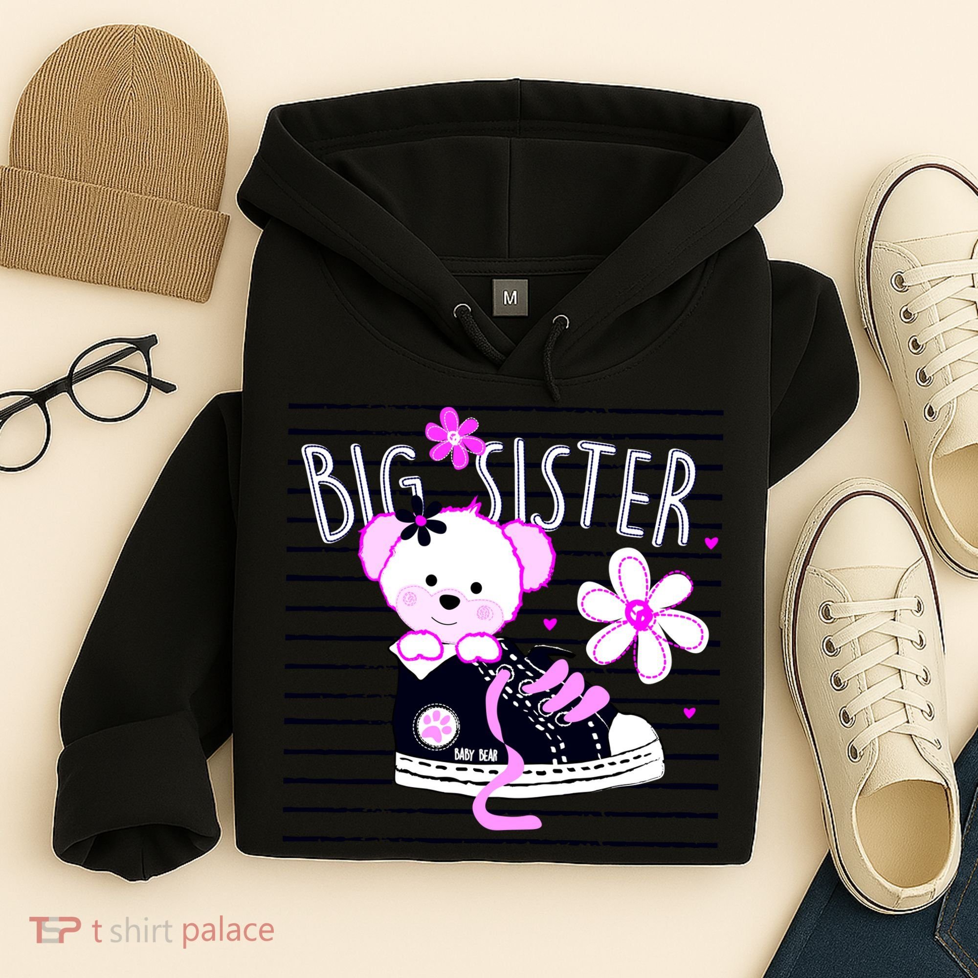 Big Sister Teddy Bear Hoodie