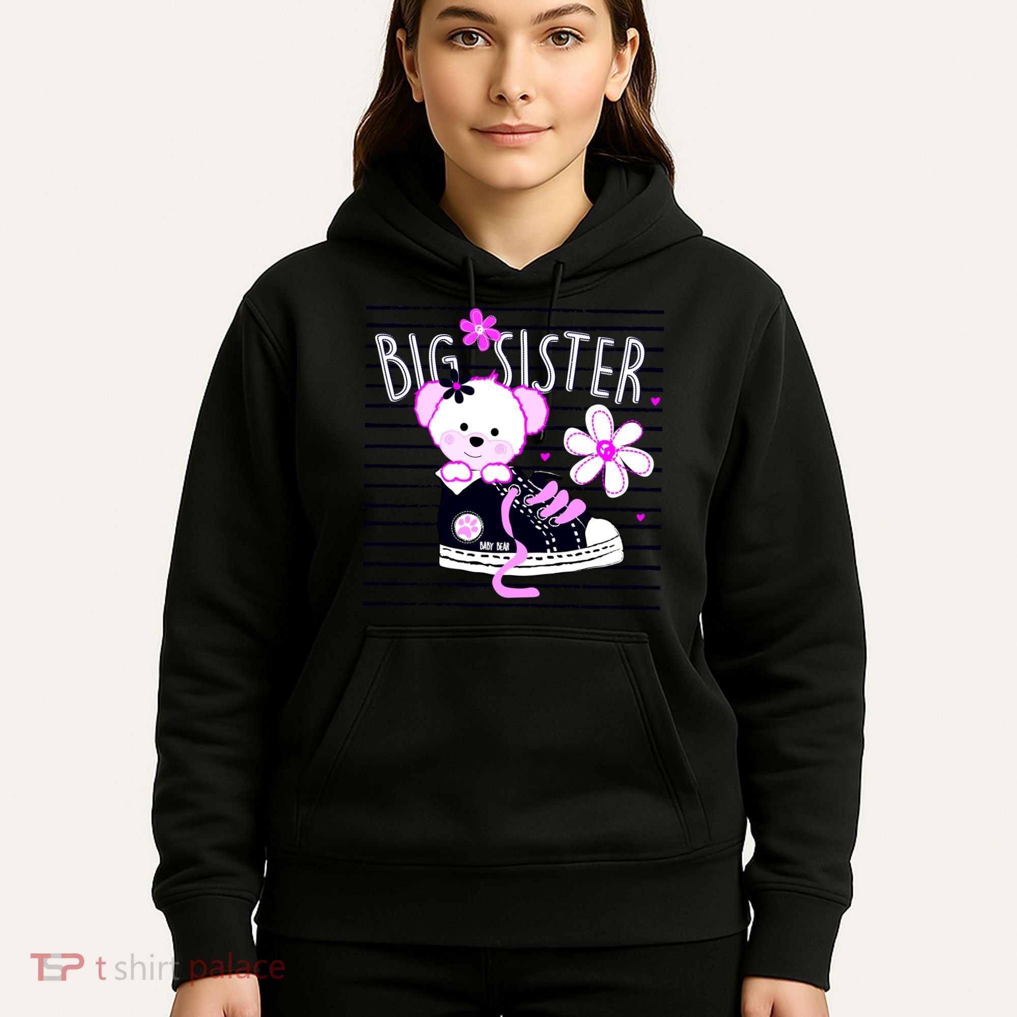Big Sister Teddy Bear Hoodie