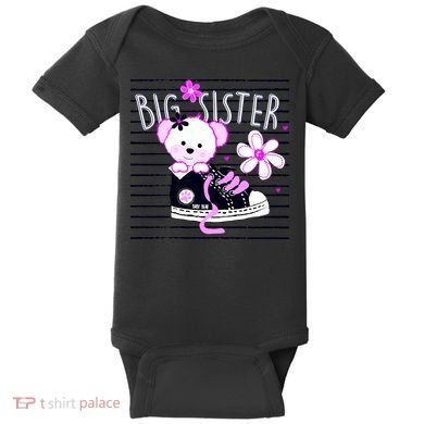 Big Sister Teddy Bear Baby Bodysuit