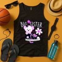 Big Sister Teddy Bear Tank Top thumb 4