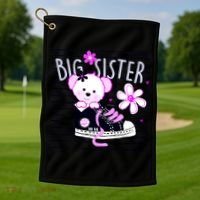 Big Sister Teddy Bear Golf Towel thumb 1