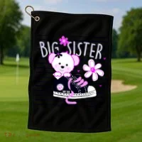 Big Sister Teddy Bear Golf Towel thumb 1
