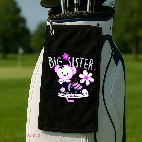 Big Sister Teddy Bear Golf Towel