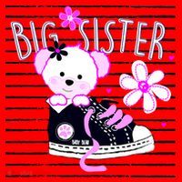 Big Sister Teddy Bear Santa Hat thumb 1