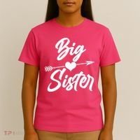 Big Sister Vintage Heart Arrow T-Shirt thumb 4