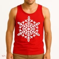 Big Snowflakes Christmas Tank Top thumb 3