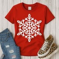 Big Snowflakes Christmas Women's T-Shirt thumb 3