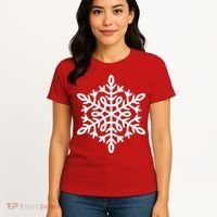 Big Snowflakes Christmas Women's T-Shirt thumb 4