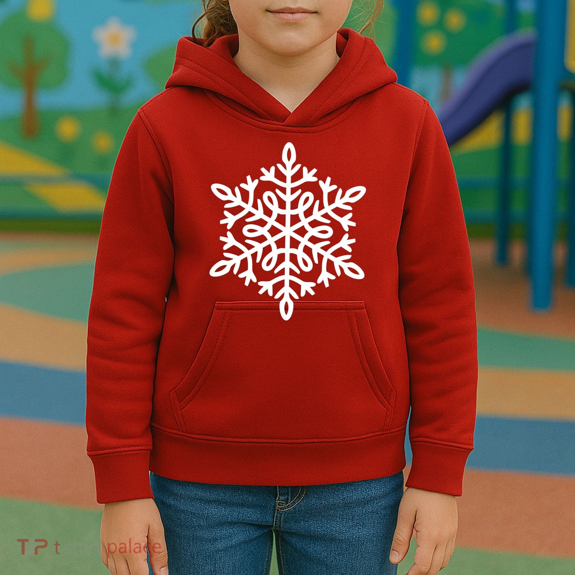 Big Snowflakes Christmas Kids Hoodie