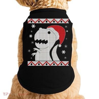 Big T-Rex Ugly Christmas Doggie Tank