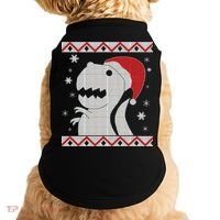 Big T-Rex Ugly Christmas Doggie Tank thumb 0