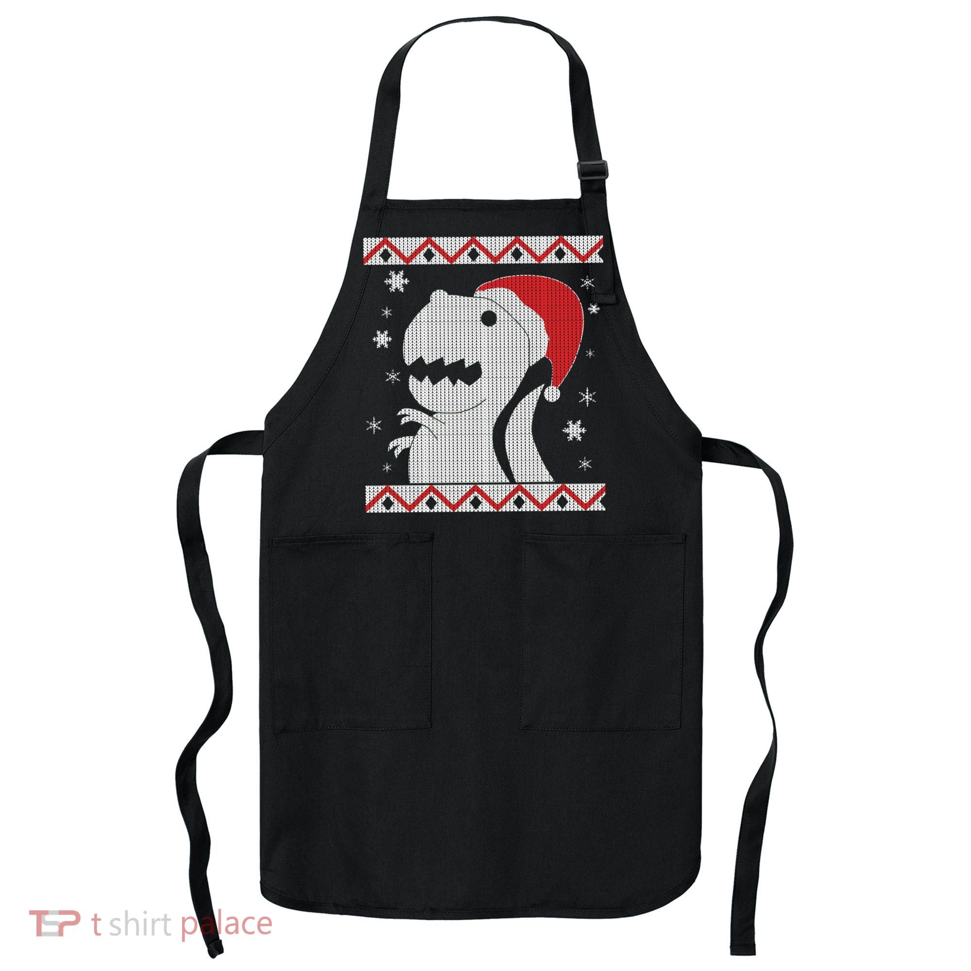 Big T-Rex Ugly Christmas Apron