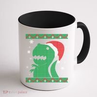 Big T-Rex Ugly Christmas Coffee Mug thumb 1