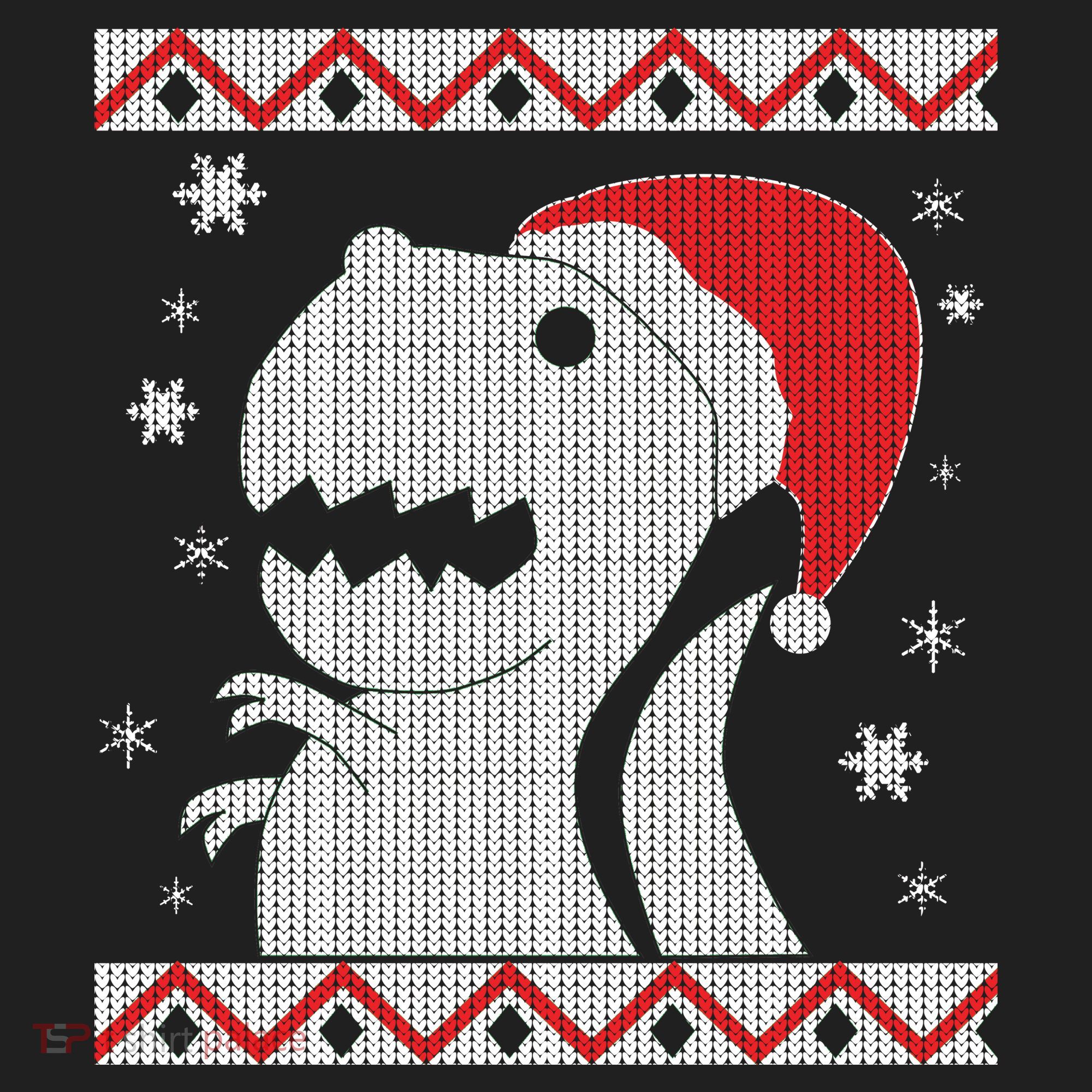 Big T-Rex Ugly Christmas Beanie