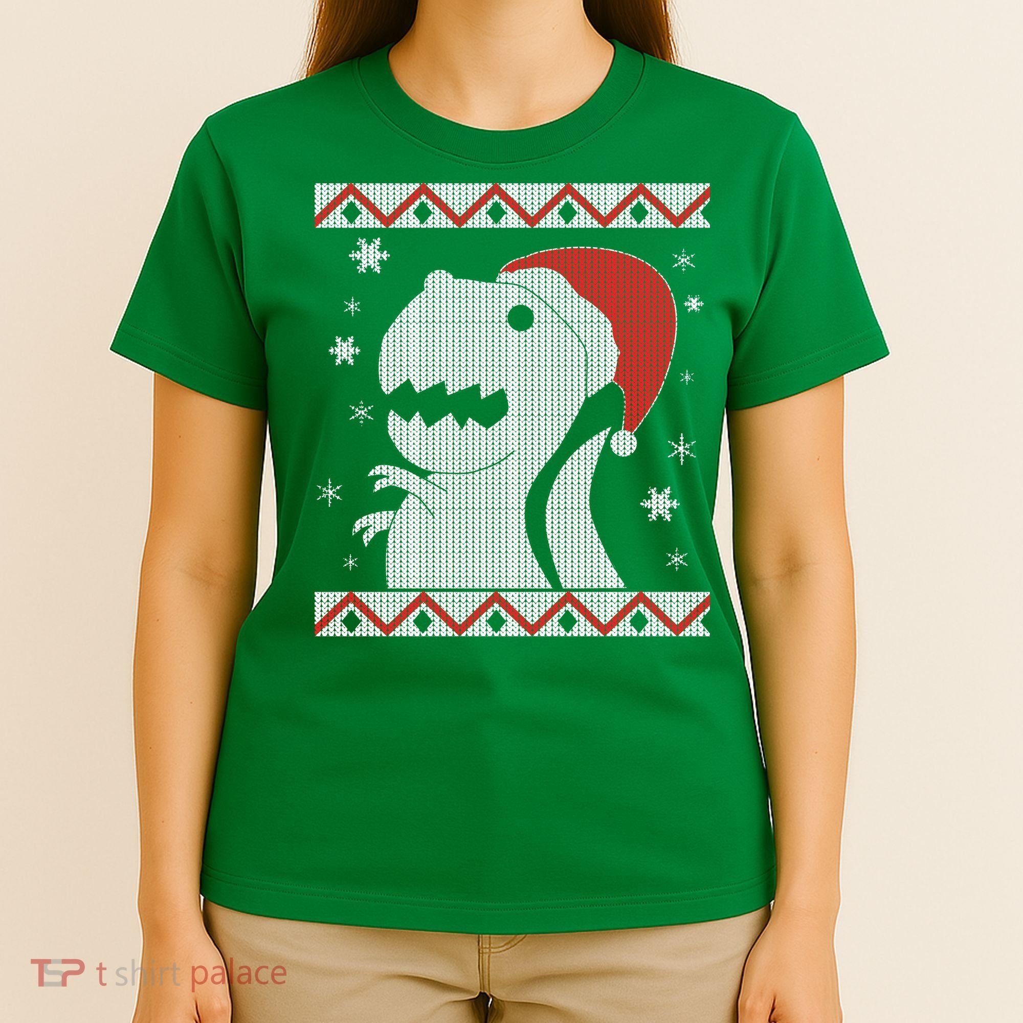 Big T-Rex Ugly Christmas T-Shirt