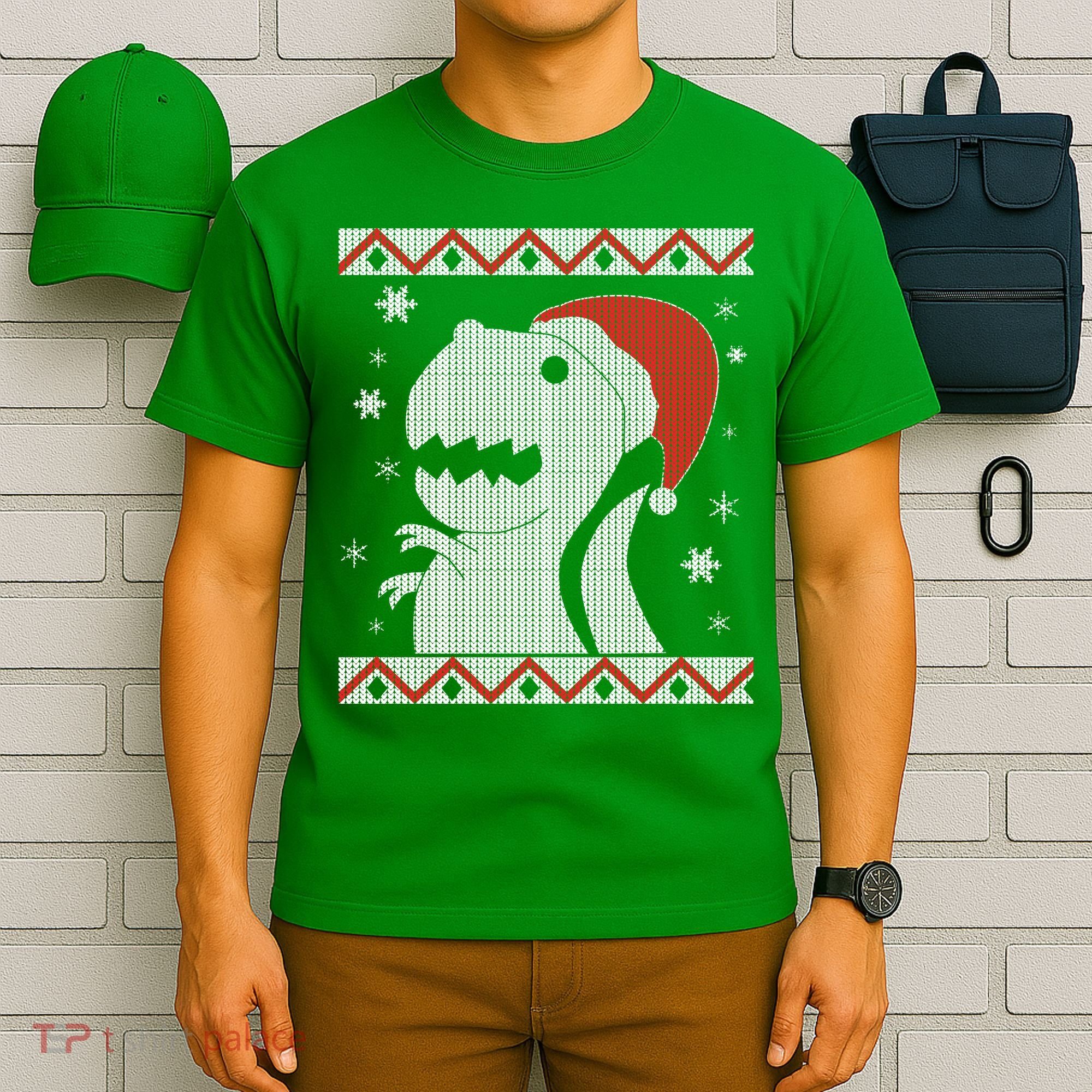 Big T-Rex Ugly Christmas T-Shirt