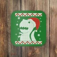 Big T-Rex Ugly Christmas Coaster thumb 0