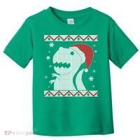 Big T-Rex Ugly Christmas Toddler T-Shirt thumb 0