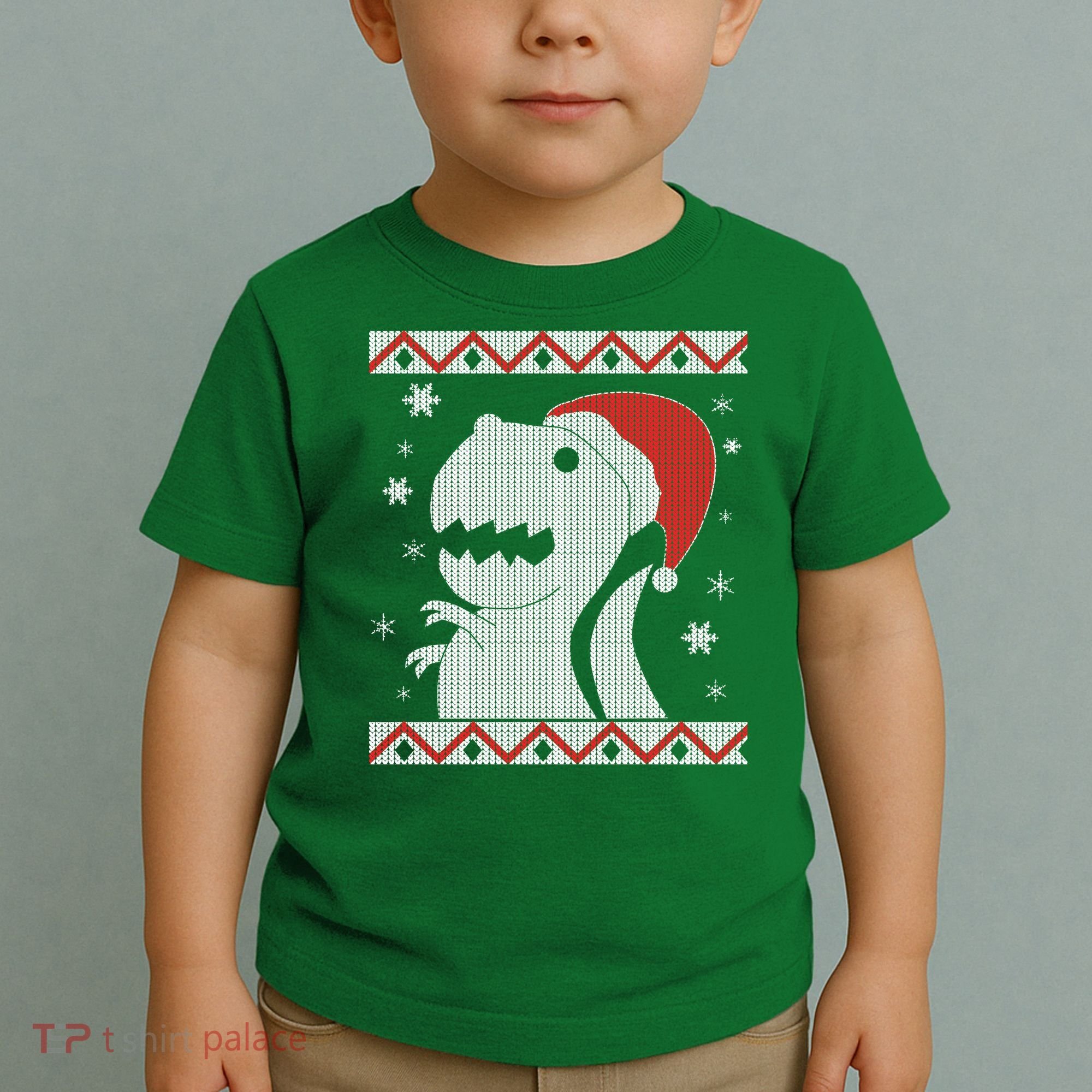 Big T-Rex Ugly Christmas Toddler T-Shirt
