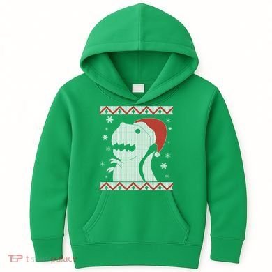 Big T-Rex Ugly Christmas Kids Hoodie