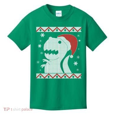 Big T-Rex Ugly Christmas Kids T-Shirt