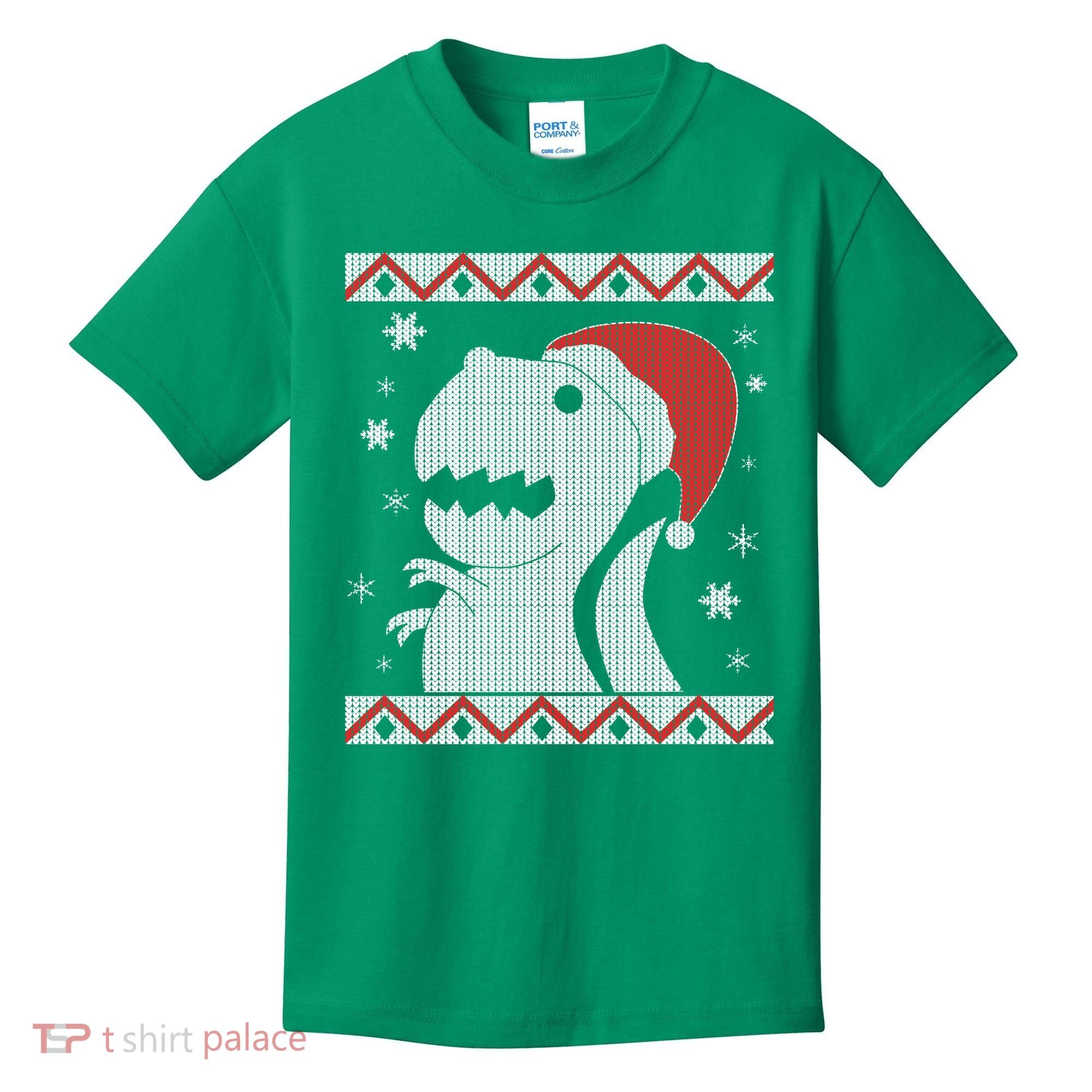 Big T-Rex Ugly Christmas Kids T-Shirt