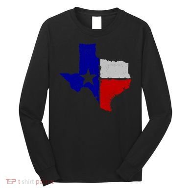 Big Texas Flag Vintage Long Sleeve Shirt
