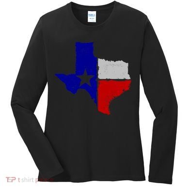 Big Texas Flag Vintage Women's Long Sleeve Shirt