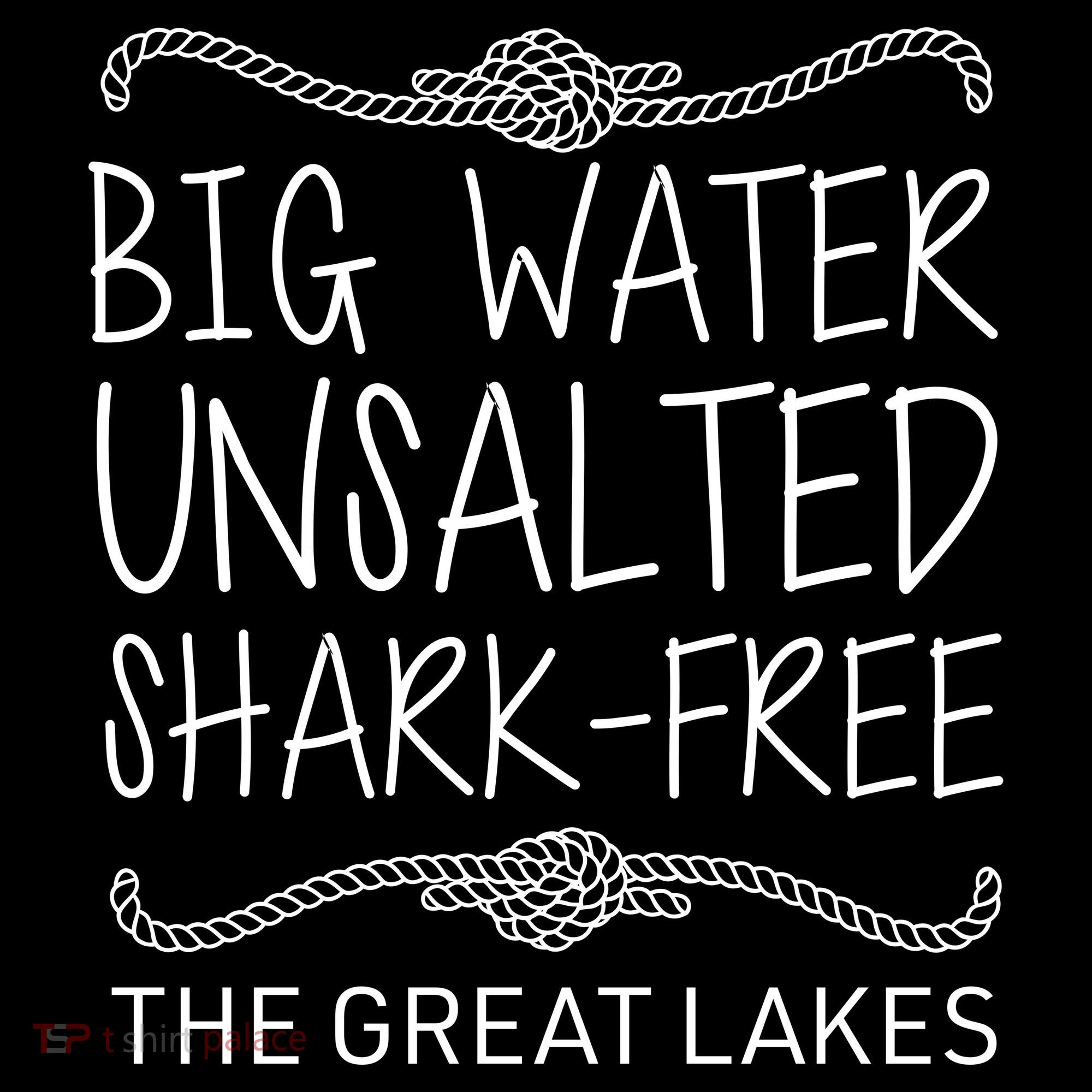 Big Water Unsalted Shark Free The Great Lakes Women's Hoodie