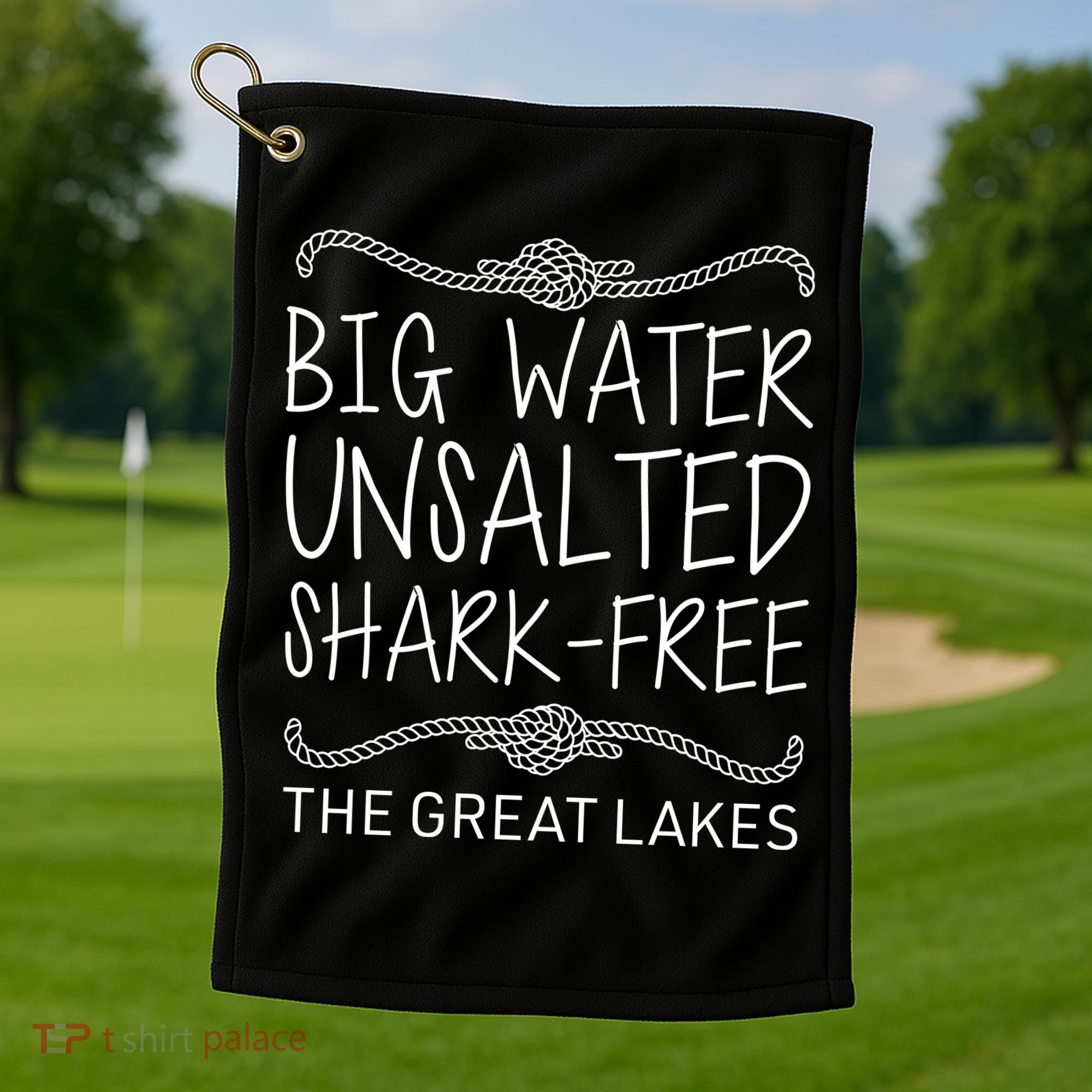 Big Water Unsalted Shark Free The Great Lakes Golf Towel
