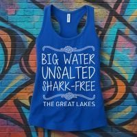 Big Water Unsalted Shark Free The Great Lakes Women's Tank Top thumb 3