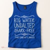 Big Water Unsalted Shark Free The Great Lakes Tank Top thumb 2