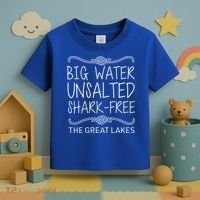 Big Water Unsalted Shark Free The Great Lakes Toddler T-Shirt thumb 3
