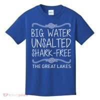Big Water Unsalted Shark Free The Great Lakes Kids T-Shirt thumb 0