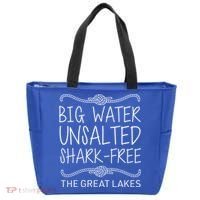 Big Water Unsalted Shark Free The Great Lakes Tote Bag thumb 0