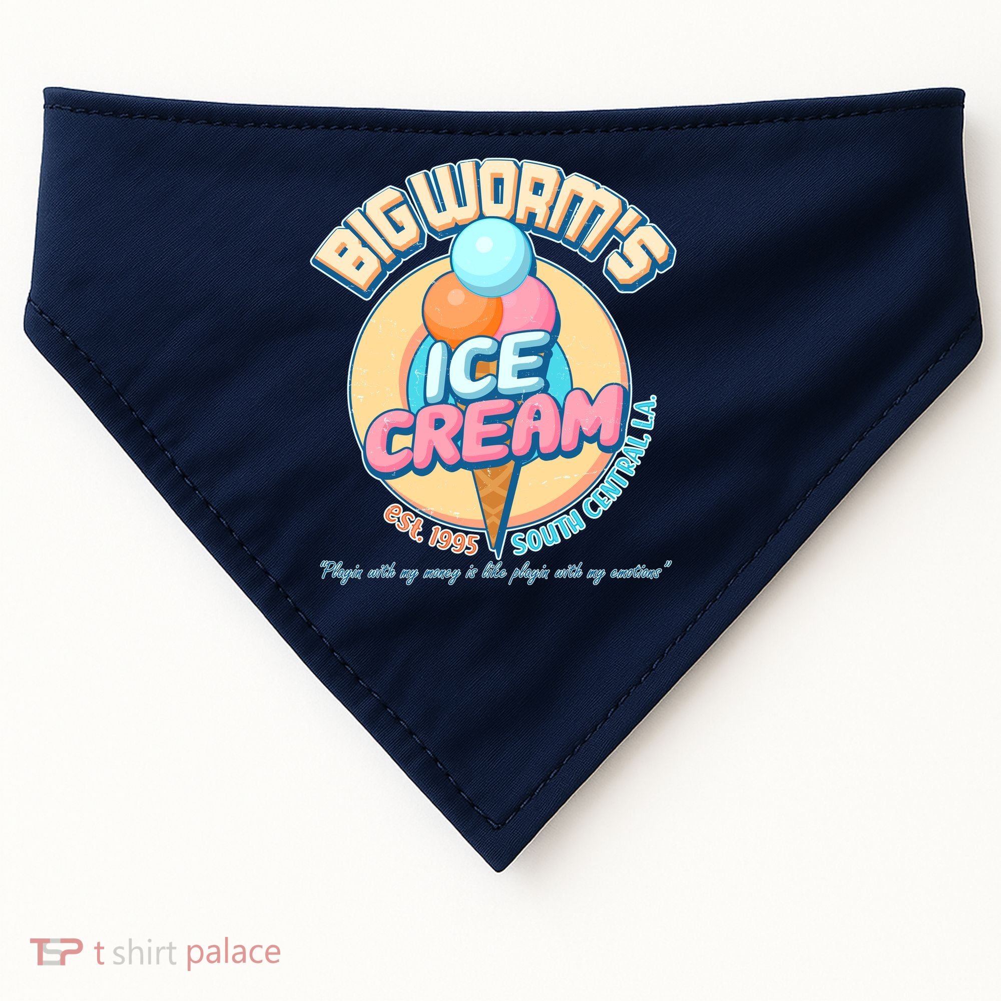 Big Worm's Ice Cream Est 1995 USA-Made Doggie Bandana
