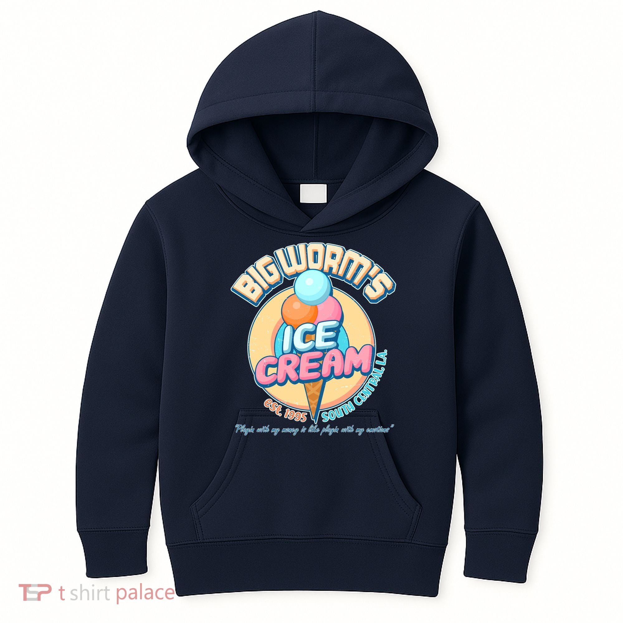 Big Worm's Ice Cream Est 1995 Kids Hoodie