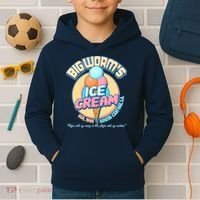 Big Worm's Ice Cream Est 1995 Kids Hoodie thumb 2