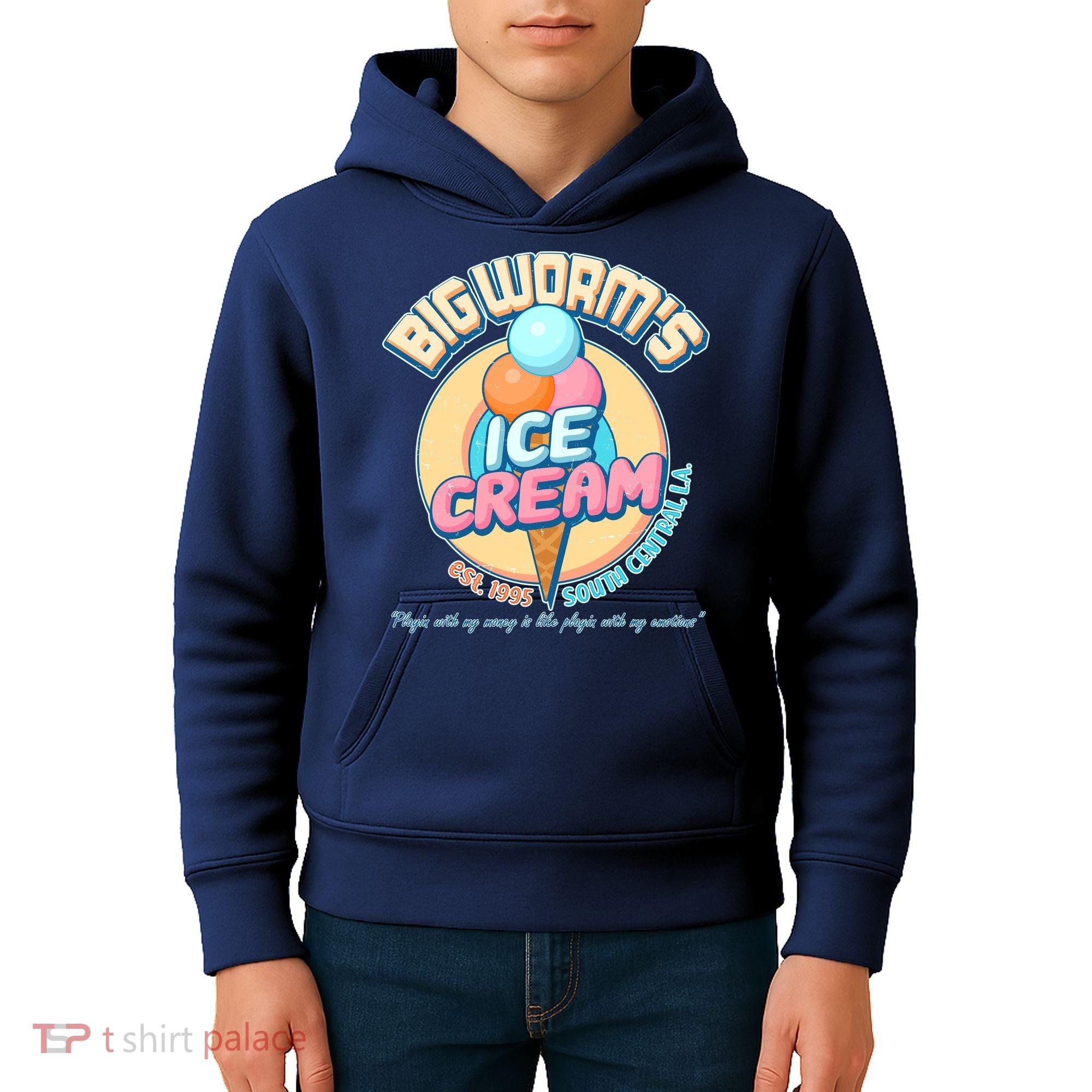 Big Worm's Ice Cream Est 1995 Kids Hoodie
