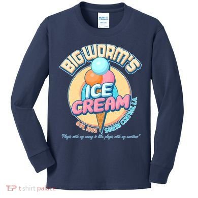 Big Worm's Ice Cream Est 1995 Kids Long Sleeve Shirt